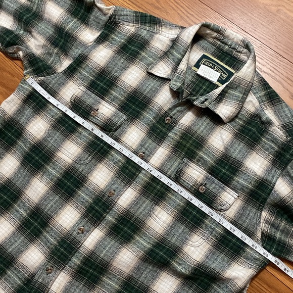 Field&Stream 1871 men’s 💯 cotton green plaid button down heavyweight shirt 🌞 - Picture 10 of 12